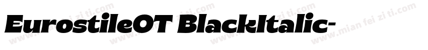 EurostileOT BlackItalic字体转换